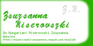 zsuzsanna miserovszki business card